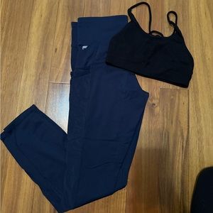 FABLETICS Navy Blue and Black Yoga Work Out Set Size XS/S